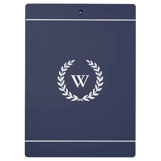 Monogram Klassieke elegante professionele klembord (Achterkant)