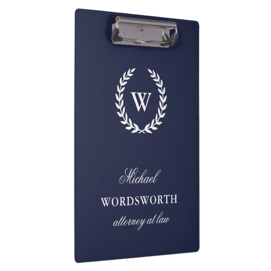 Monogram Klassieke elegante professionele klembord (Rechts)