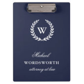 Monogram Klassieke elegante professionele klembord (Voorkant)