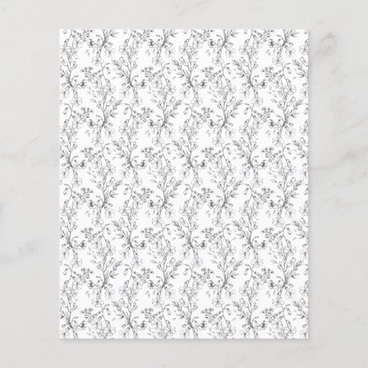 Monogram Klassieke Florals Budget Weddenschap (Achterkant)