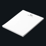 Monogram Klassieke Initialen Naam Notiepad Notitieblok<br><div class="desc">Verzend een zinvolle indruk met een twee-brief monogram nota stootkussen. Omvat gepersonaliseerde naam. De tekst en de achtergrondkleur kunnen worden veranderd. Ideaal voor het verzenden van een professionele of persoonlijke hallo.</div>