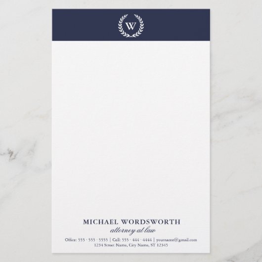 Monogram Klassieke kerkbenodigdheden Briefpapier (Voorkant)