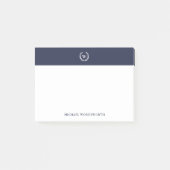 Monogram Klassieke legante naam Post-it® notes 3x4 (Voorkant)