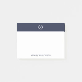 Monogram Klassieke legante naam Post-it® notes 3x4