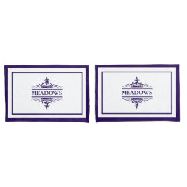 Monogram klassieke marineblauw en witte Kussensloo Kussensloop