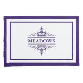 Monogram klassieke marineblauw en witte Kussensloo Kussensloop (Voorkant-Rechts)