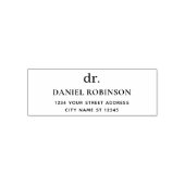Monogram Klassieke Minimale Beginletters Retouradr Zelfinktende Stempel (Design)