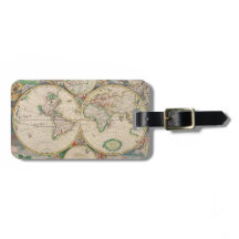 Monogram Klassieke Reis Wereldkaart Vintage
