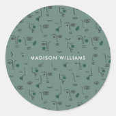 Monogram klassieke sticker (Voorkant)