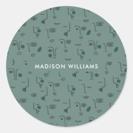 Monogram klassieke sticker