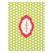 Monogram Klassieke Stippen kerstcadeau Tafelkleed (Voorkant)