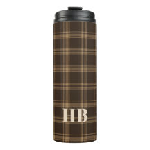 Monogram Klassieke Vintage Donkerbruine en Beige P