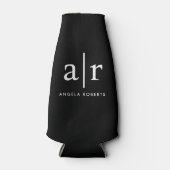 Monogram | Klassieke zwarte flessenkoeler Flesjeskoeler (Voorkant)
