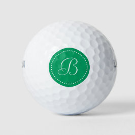 Monogram Klaver Groen met Stippen Golfballen