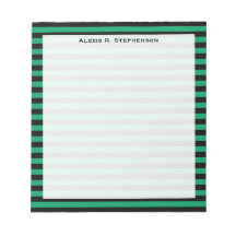 Monogram Klavertje Groen en Zwarte Streep