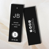 Monogram Kleding Labels Kleine Onderneming Zwart W