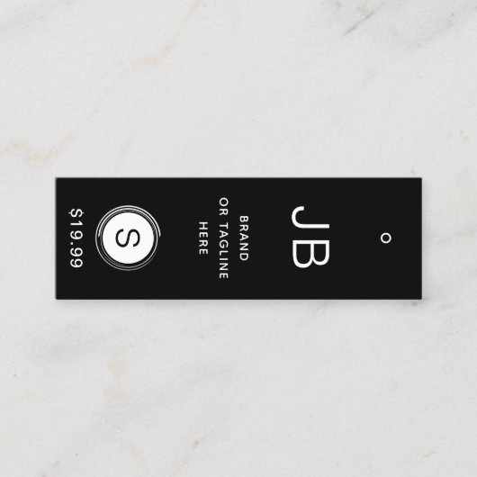 Monogram Kleding Labels Kleine Onderneming Zwart W (Voorkant)