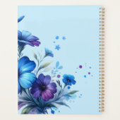 Monogram Klein Bedrijf Blauw Bloem op Blauw | Planner (Achterkant)