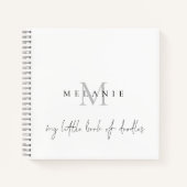 Monogram klein boek van het Manuscript van Doodles (Voorkant)