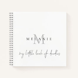 Monogram klein boek van het Manuscript van Doodles