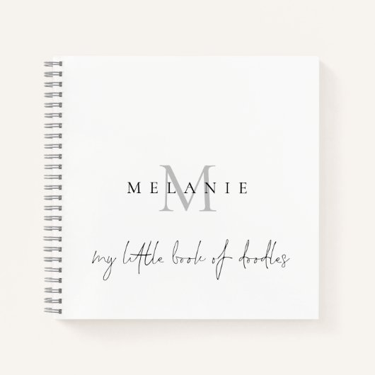 Monogram klein boek van het Manuscript van Doodles (Voorkant)