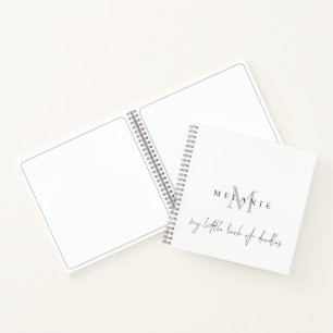 Monogram klein boek van het Manuscript van Doodles