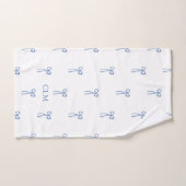 Monogram Kleine Boog Blauw Bad Handdoek (Handdoek)
