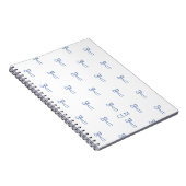 Monogram Kleine Boog Blauw Notitieboek (Rechterzijde)
