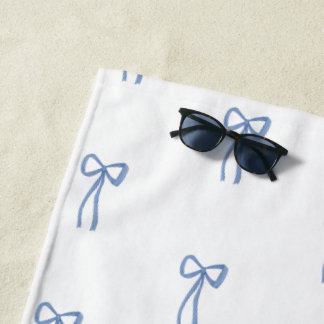 Monogram Kleine Boog Blauw Strandlaken