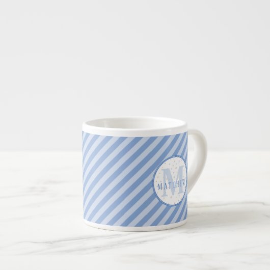Monogram kleine Mok. baby shower Cadeauidee. Espresso Kop (Voorkant rechts)