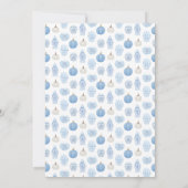 Monogram kleine pompoen op het Baby shower van de  Kaart (Achterkant)