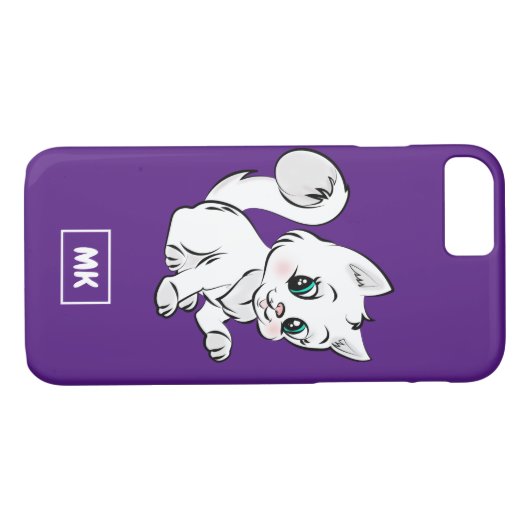 Monogram kleine witte keukenfornuis Tekening Case-Mate iPhone Case (Achterkant (Horizontaal))