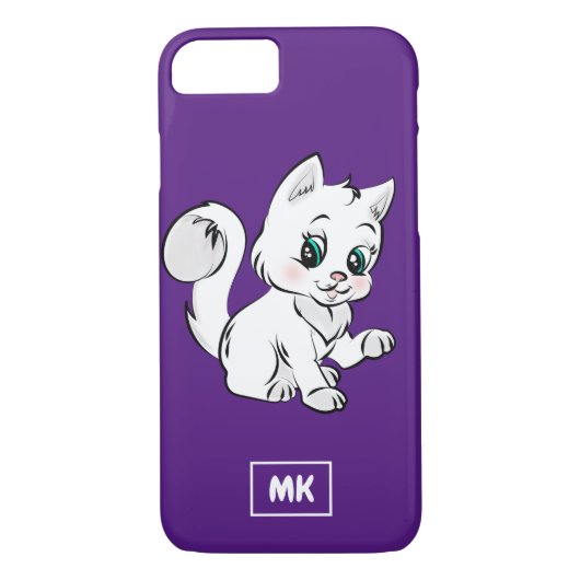 Monogram kleine witte keukenfornuis Tekening Case-Mate iPhone Case (Achterkant)