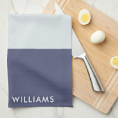 Monogram Kleurblok Horizontale Streep Stijlvolle S Theedoek (Quarter Fold)