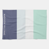 Monogram Kleurblok Horizontale Streep Stijlvolle S Theedoek (Horizontaal)
