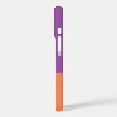 Monogram kleurblok Paarse & Oranje Case-Mate iPhone Case (Achterkant / Links)