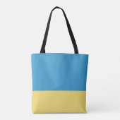 Monogram Kleurblok Schoudertas Hemelblauw & Geel Tote Bag (Achterkant)