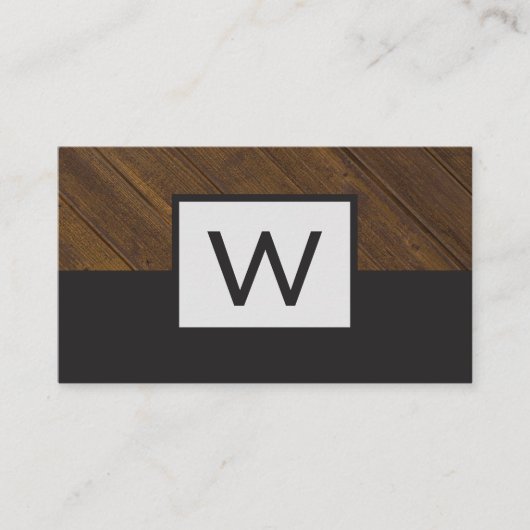 Monogram kleurblok visitekaartje (Voorkant)