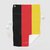 Monogram. Kleuren van de Duitse vlag. Golfhanddoek (Insitu)