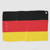 Monogram. Kleuren van de Duitse vlag. Golfhanddoek (Horizontaal)