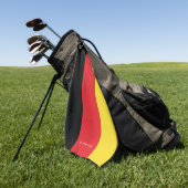 Monogram. Kleuren van de Duitse vlag. Golfhanddoek (Groen)