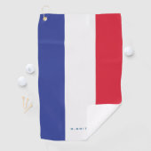 Monogram. Kleuren van de Franse vlag. Golfhanddoek (Insitu)