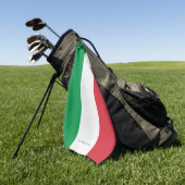 Monogram. Kleuren van de Italiaanse vlag. Golfhanddoek (Groen)
