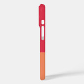 Monogram Kleurenblok Donkerroze en Sinaasappel Case-Mate iPhone Case (Achterkant / Links)