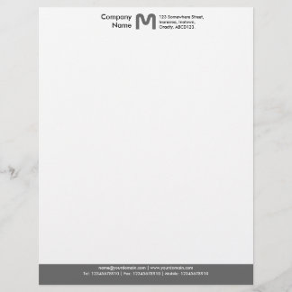 Monogram kleurenblok - grijs briefhoofd