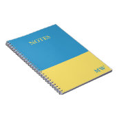 Monogram Kleurenblok Notitieboek Sky Blue & Yellow (Rechterzijde)