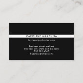 Monogram kleurenblok zwart-wit Professional Visitekaartje (Achterkant)