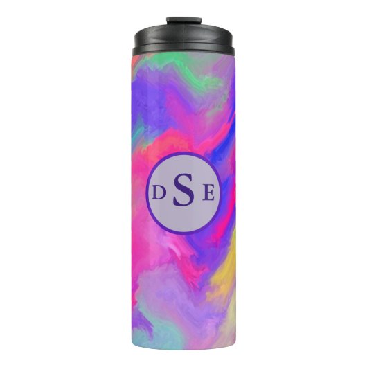 Monogram kleurexplosie thermosbeker (Voorkant)
