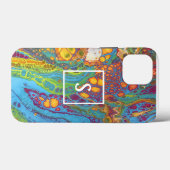Monogram kleurig Abstract Acrylzuur Case-Mate iPhone Case (Achterkant (horizontaal))