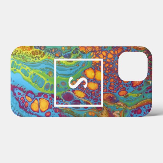 Monogram kleurig Abstract Acrylzuur Case-Mate iPhone Case (Achterkant (horizontaal))